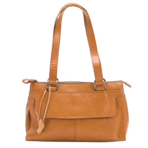 SPIKES & SPARROW Handbags - SPIKES & SPARROW Leather East West 3 Compartment Zip Top Tote